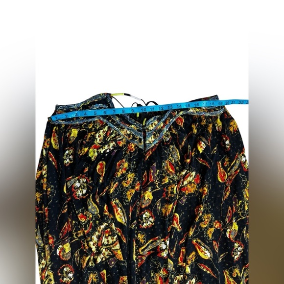 Free People Bohemian Garden Party Cotton Blend Knit Dress In Black Combo S L G#3 - Picture 13 of 16